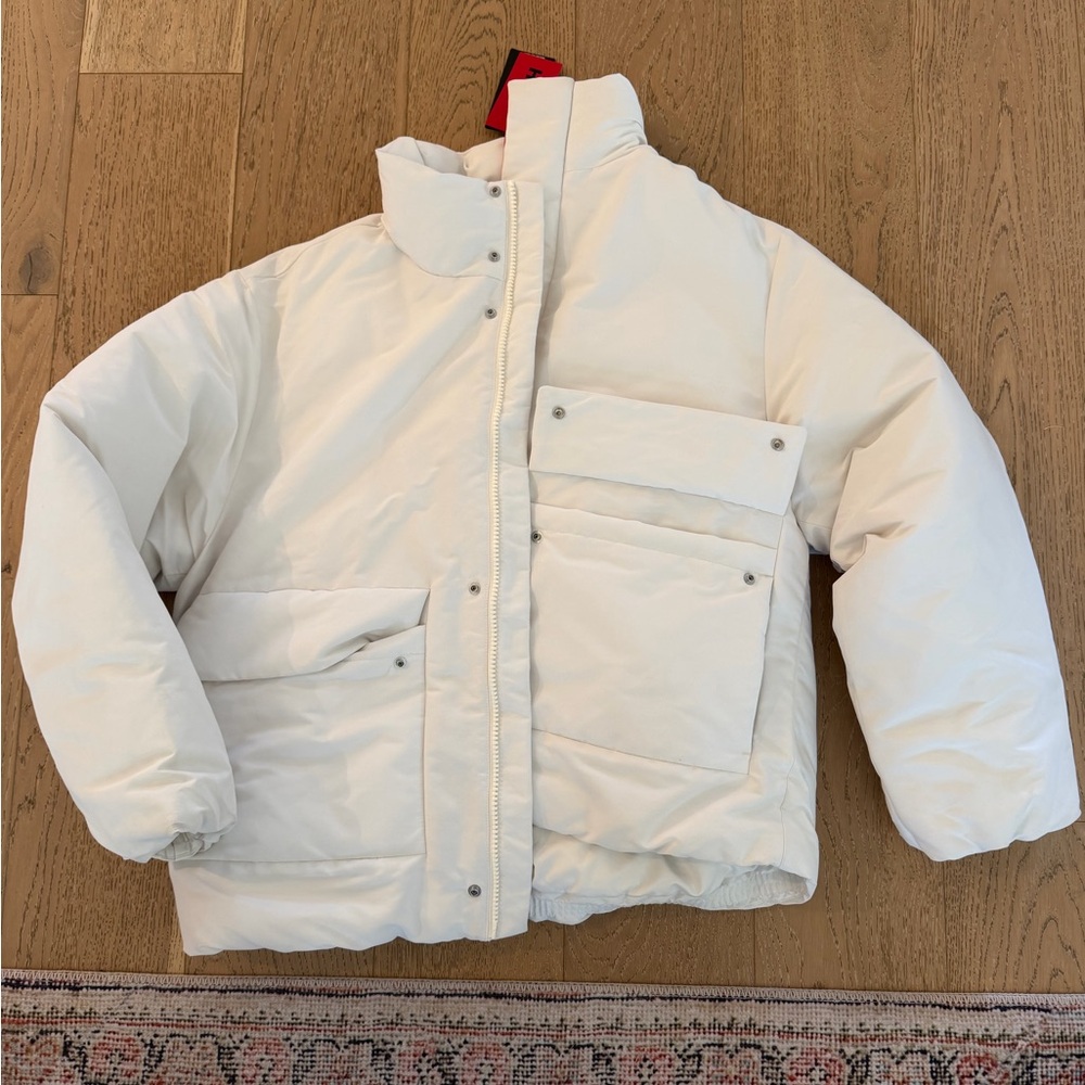 HUGO Off-White Puffer Jacket Men NWT